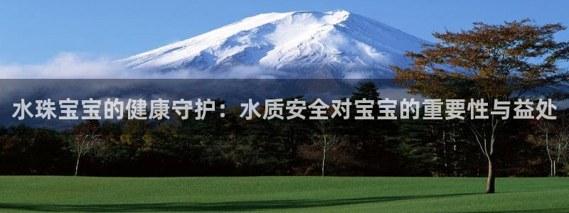 新宝5官方：水珠宝宝的健康守护：水质安全对宝宝的重要性与益处